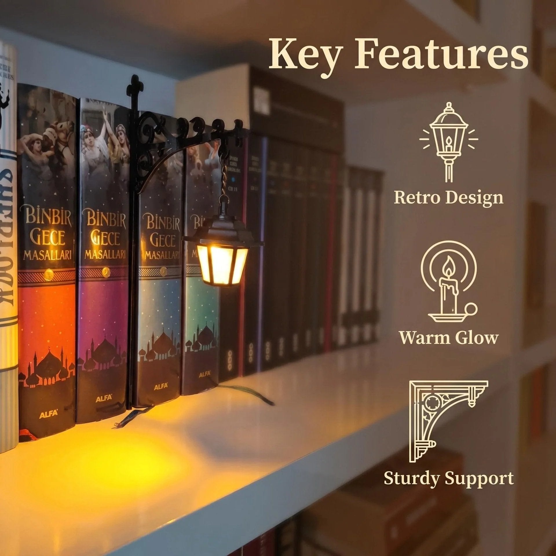 ⭐2026 USA Sale: Up to 50% OFF -📚Library Lantern-Decorative Bookshelf Lighting