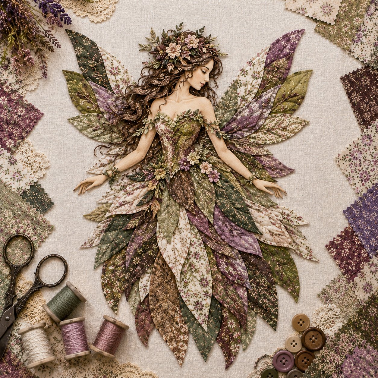 🧘Relaxing & Beginner-Friendly🧚‍♀️Fairy Patchwork DIY Kit-✨Step-by-step no-sew instructions