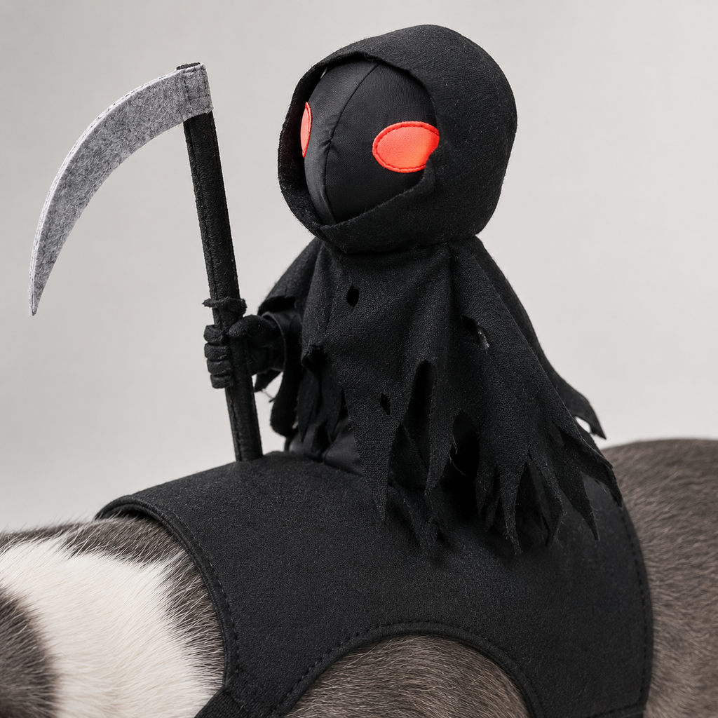 🐱Dark Harvest Knight Transformation Pet Costume - One Tiny Rider. A Whole Lot of Howls.