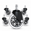 🔥Premium Inline-Style Office Chair Wheels – Universal Fit • Easy Install
