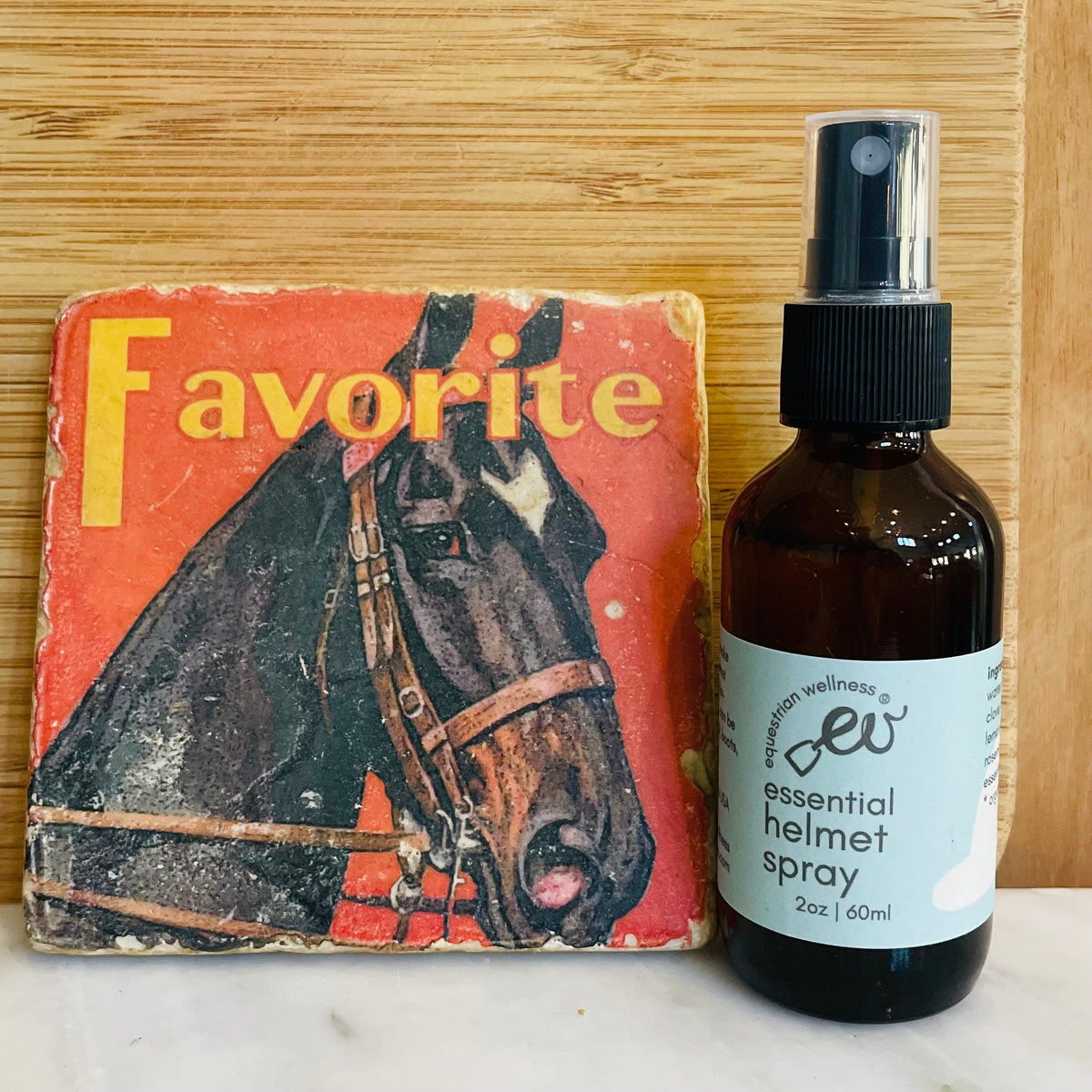 Helmet Spray by Equestrian Wellness | Naturally Deodorize & Disinfect