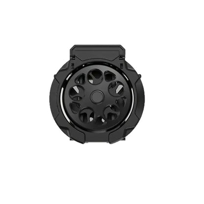 Top-down view of the RideCup folded completely flat for a slim profile.