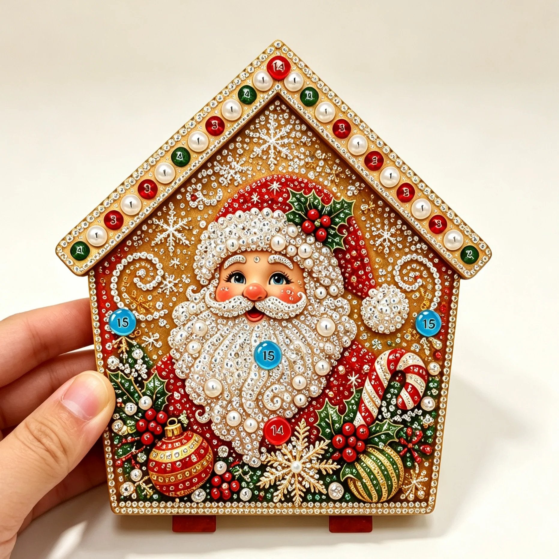 🧩Beginner-Friendly Diamond Painting Assembly-🔥3D Wooden House Rhinestone Diamond Art DIY Kit - Christmas Collection