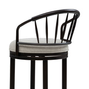 Luther - Commercial Grade Steel Frame Fabric Upholstered Swivel Bar Height Barstool