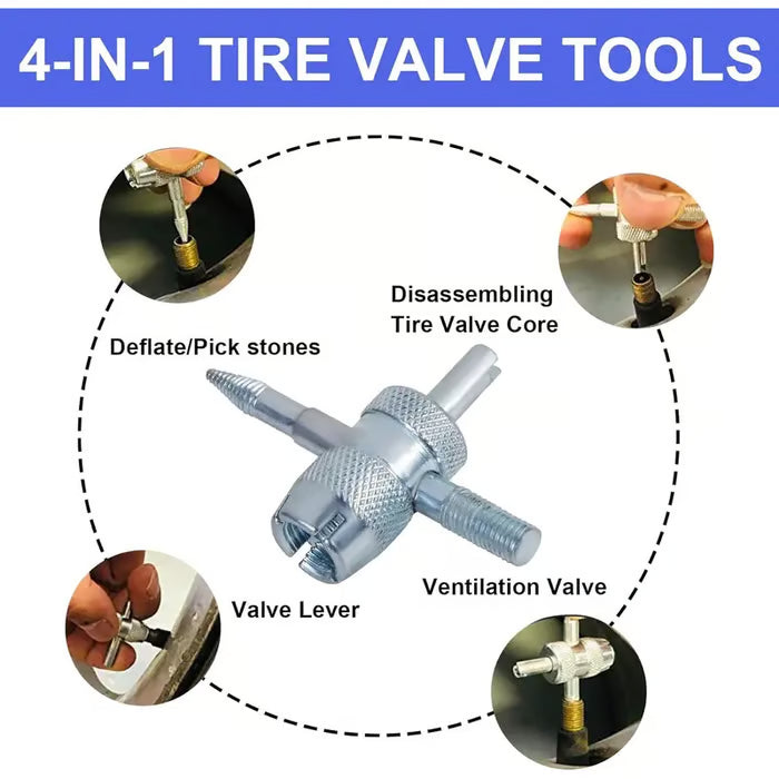 🚗 Quick Change Car Tire Valve Tool Kit