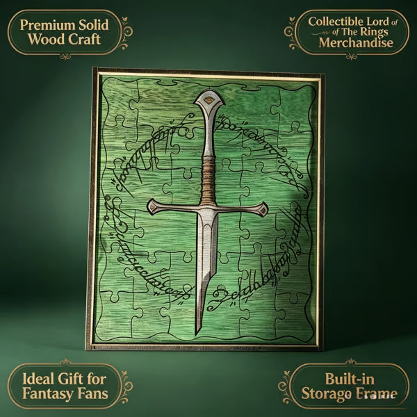 🔥100% Hand-Carved from Solid Wood -⚔️Jigsaw puzzle enthusiast🧩 Broken Sword Puzzle