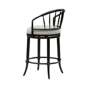 Luther - Commercial Grade Steel Frame Fabric Upholstered Swivel Counter Height Barstool