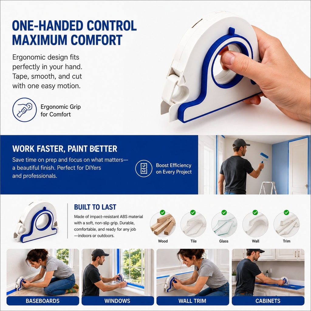 ⭐2026 USA Sale: Up to 50% OFF -High-efficiency Painter Masking Tape Applicator