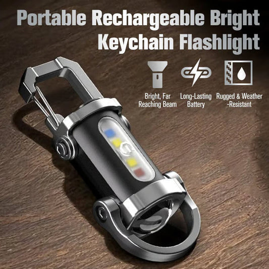 🔥Buy 1 gte 1 free🔥Portable Rechargeable Bright Keychain Flashlight