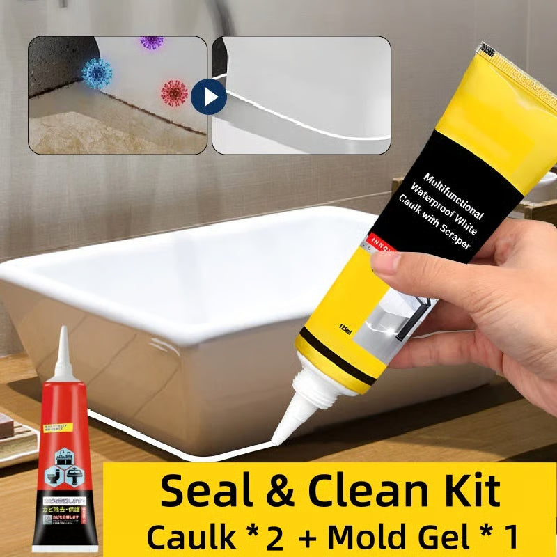 ✨Buy 2 Get 1 Free✨Multifunctional Waterproof White Caulk with Scraper
