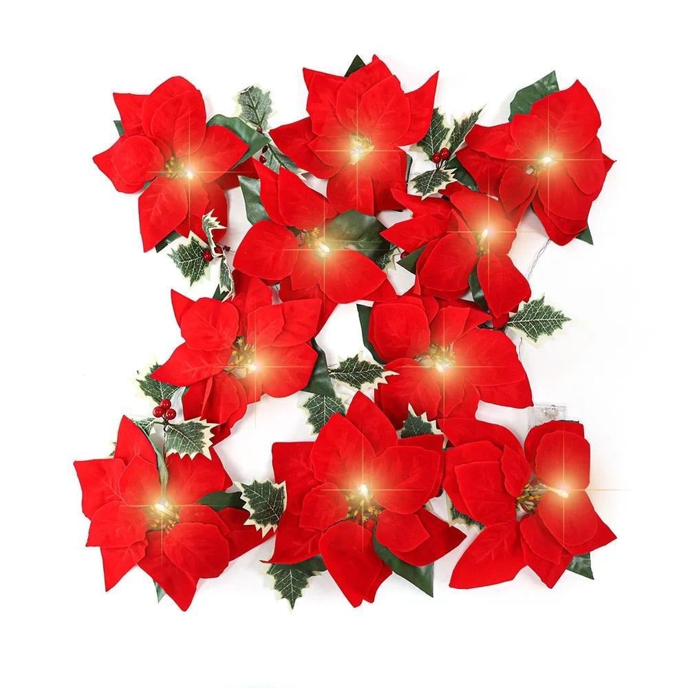 ⭐2026 USA Sale: Up to 60% OFF -🌺 Velvet Flowers·Holly Berries·Warm Lights
