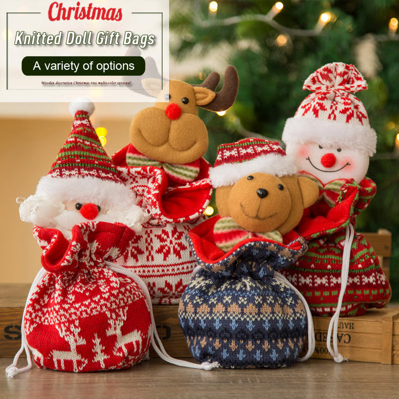 🎉🎉Christmas Knitted Doll Gift Bags
