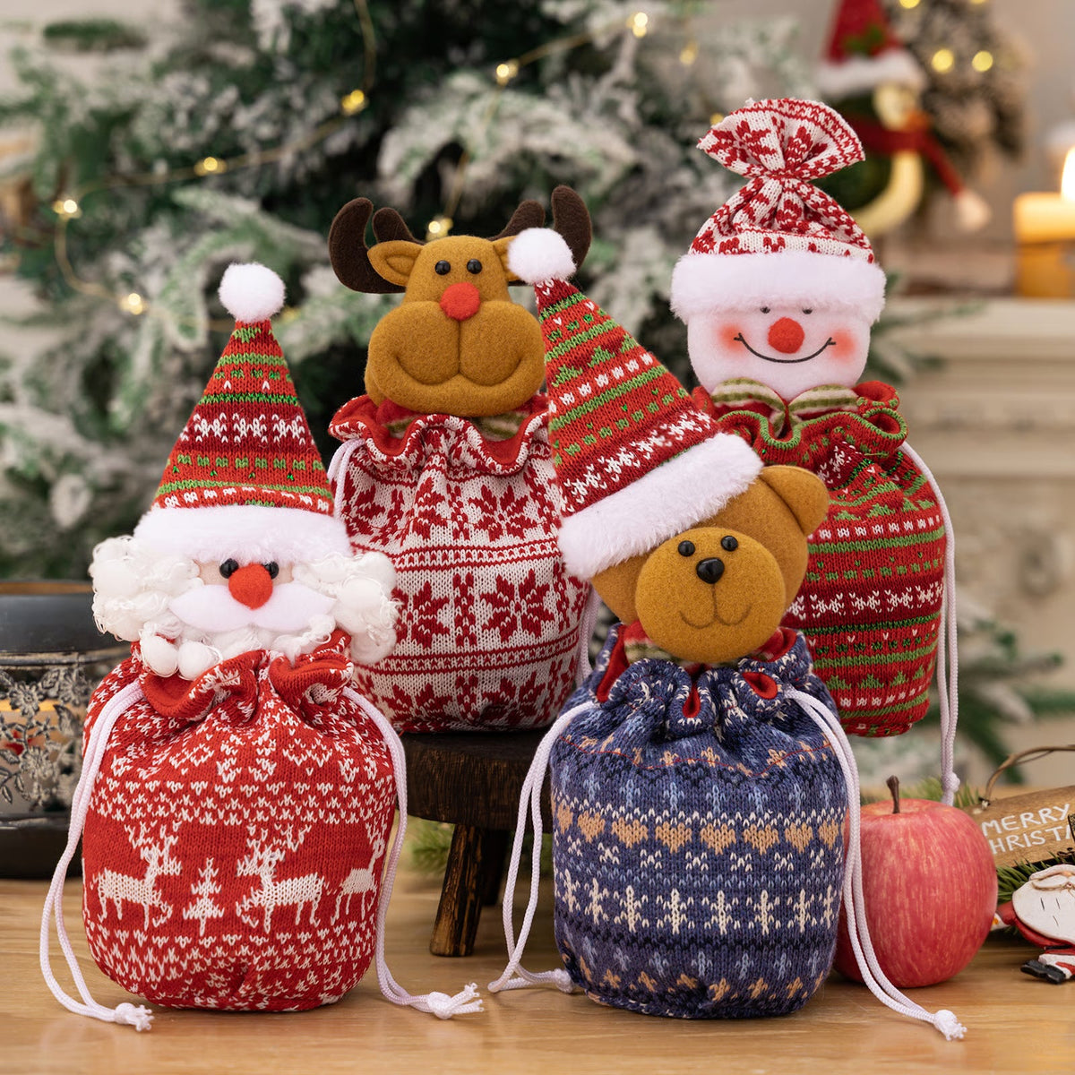 🎉🎉Christmas Knitted Doll Gift Bags