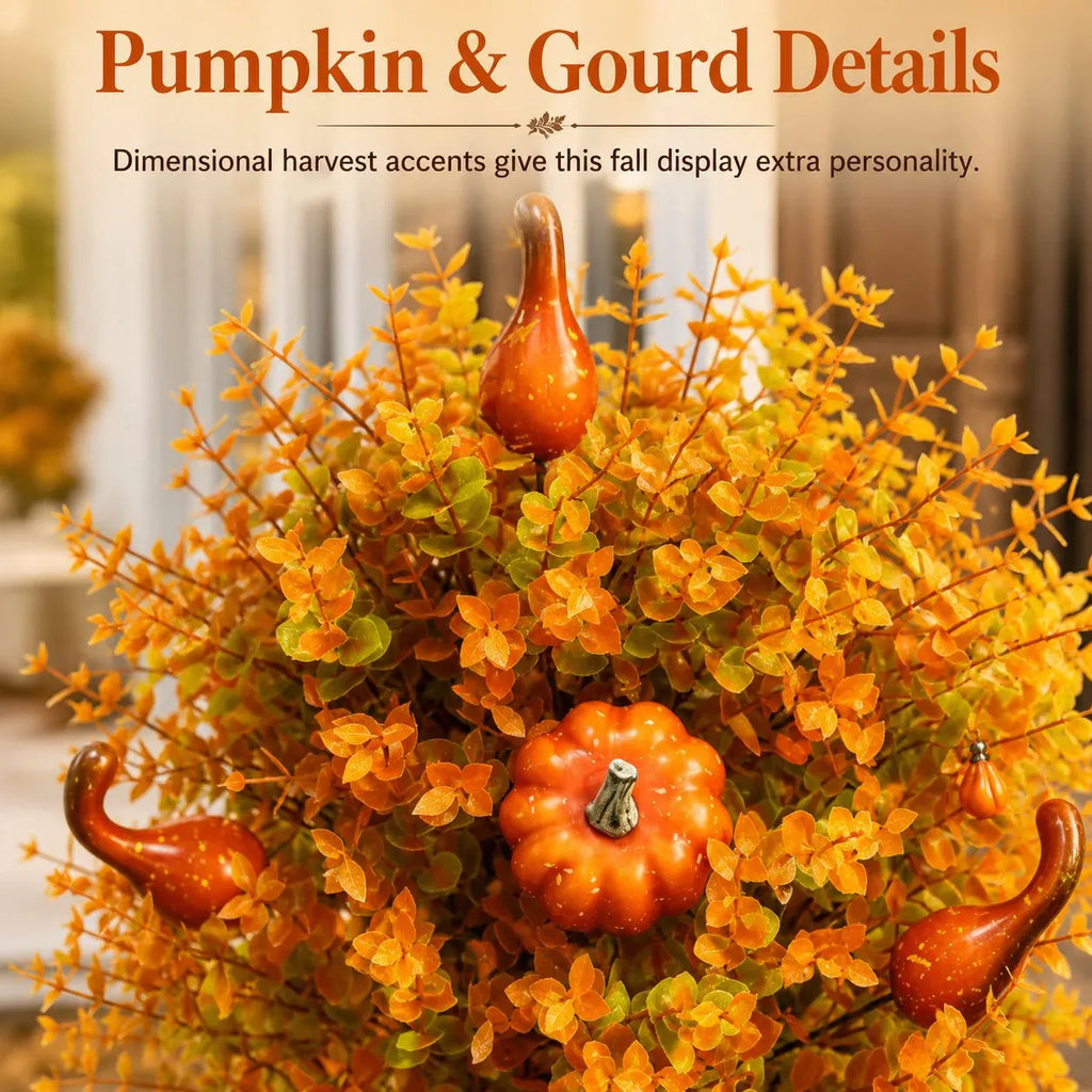 💥Limited stock for current seasonal styles 60% OFF-🍂Artificial Fall Pumpkin Tree Stakes– 🧡Full, Lush & Fade-Resistant