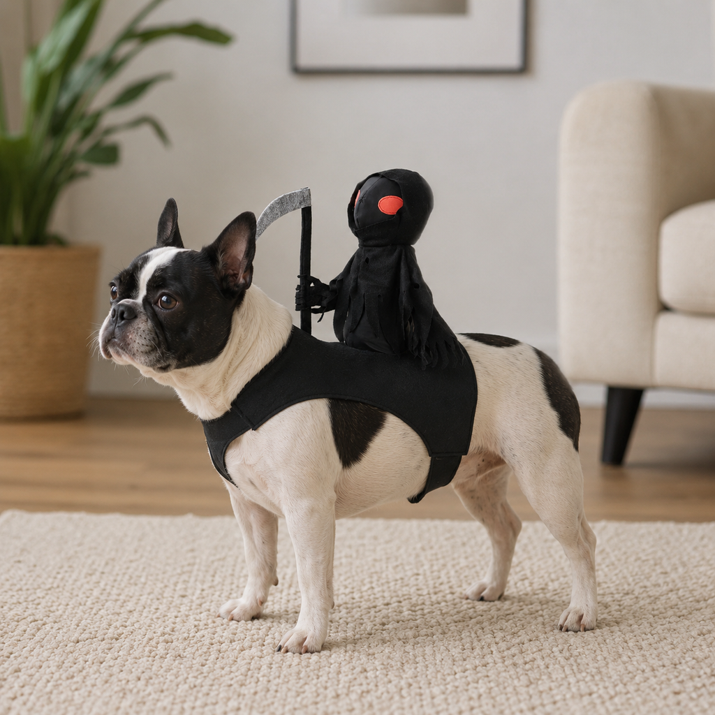 🐱Dark Harvest Knight Transformation Pet Costume - One Tiny Rider. A Whole Lot of Howls.