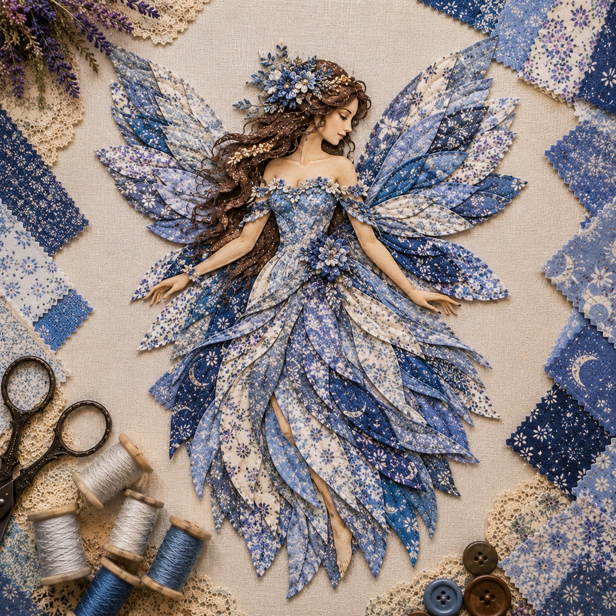 🧘Relaxing & Beginner-Friendly🧚‍♀️Fairy Patchwork DIY Kit-✨Step-by-step no-sew instructions