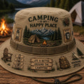 ⭐Limited Edition Release-🏕️Camping Is My Happy Place™ Boonie Hat(❤Ultra-Breathable & Lightweight Comfort & Unisex Fit)
