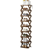 Durable Foldable Bamboo Shoe Rack