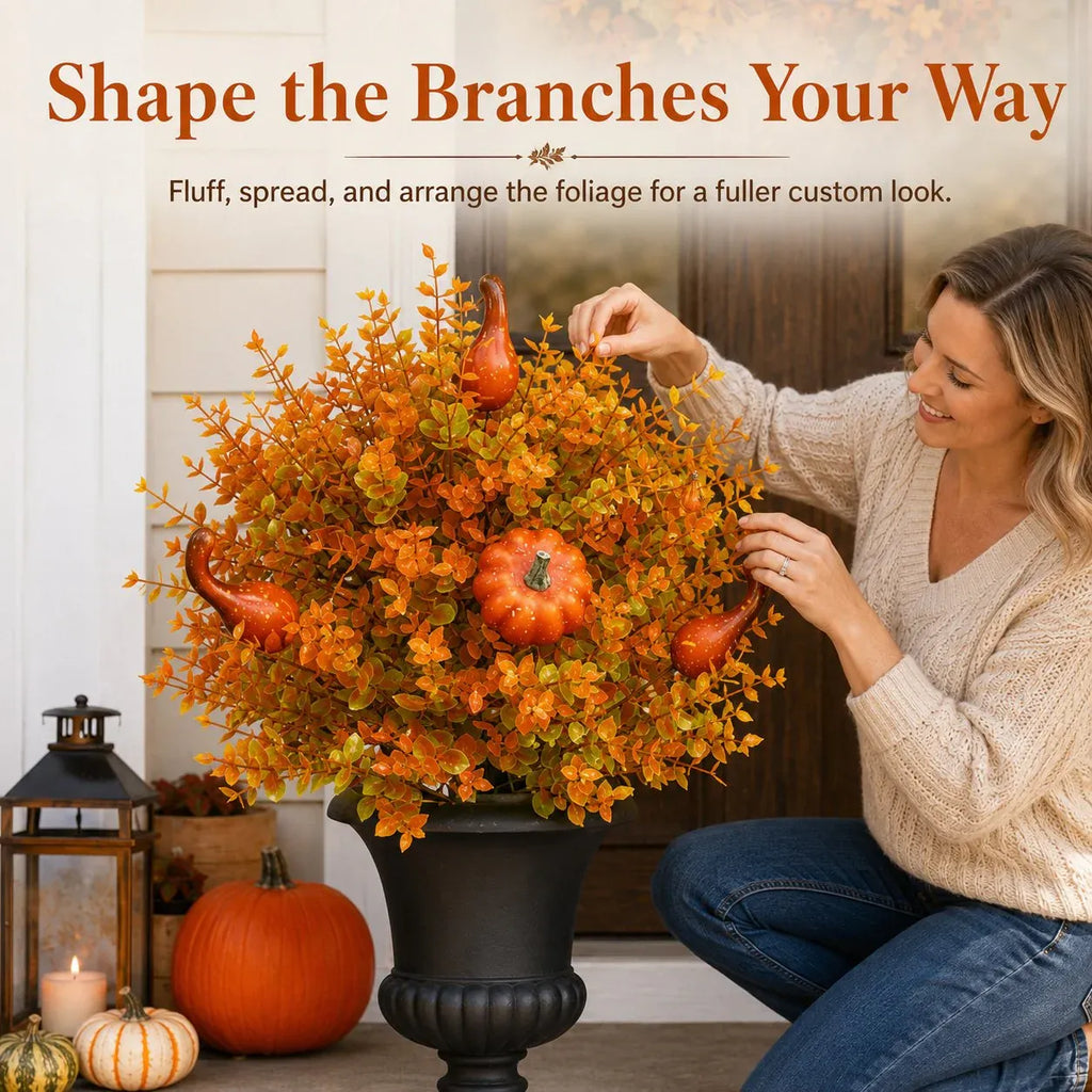 💥Limited stock for current seasonal styles 60% OFF-🍂Artificial Fall Pumpkin Tree Stakes– 🧡Full, Lush & Fade-Resistant