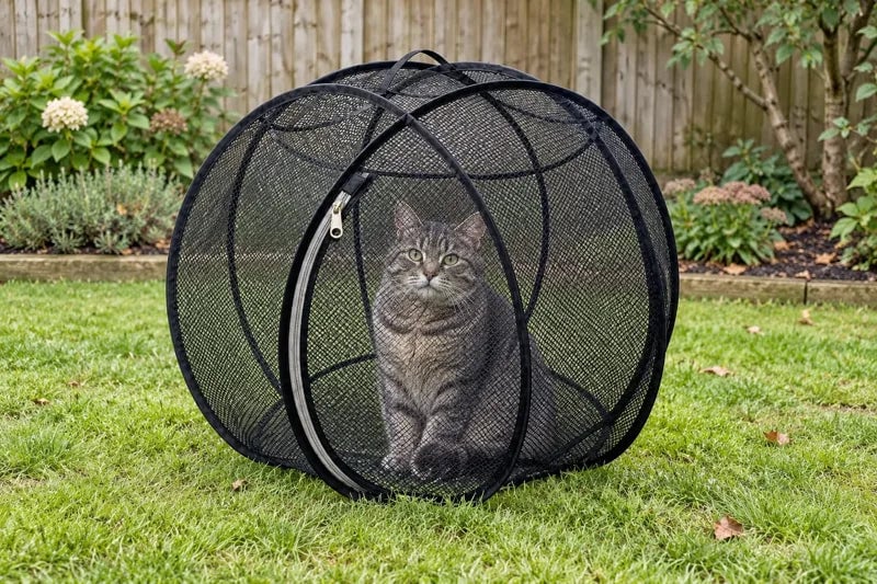 😻🐶 RollyCat 360° Mesh Pet Playpen – Spacious, Breathable & Versatile for Cats, Small Dogs, Playtime & Bath Time 🏠🚿