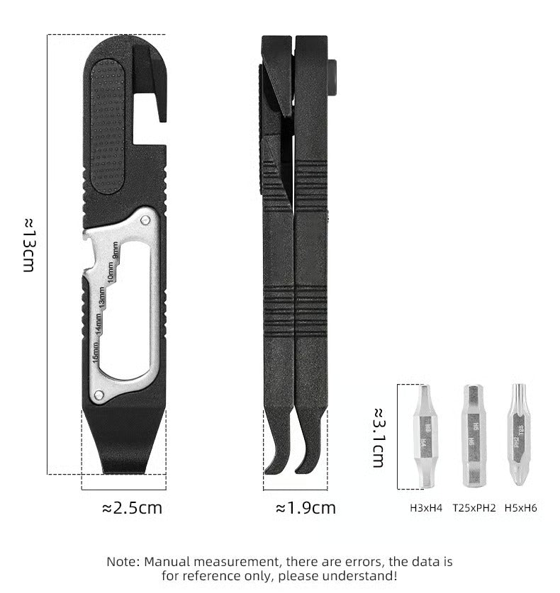 Multi-function Ratchet Tire Lever with Hex Wrench and File Blade