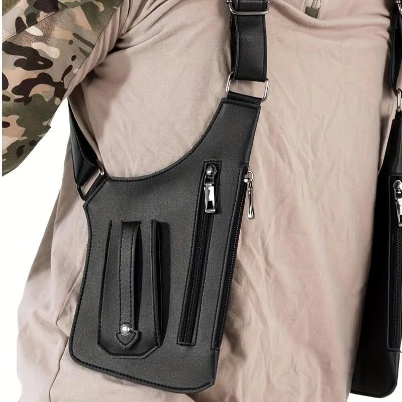 Premium Leather Adjustable Underarm Shoulder Bag for Men & Women
