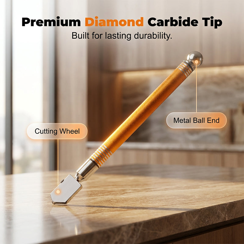 🛠️Professional Diamond Glass Cutter – ✨Clean cuts on tiles, mirrors & thick glass – save on professional fees