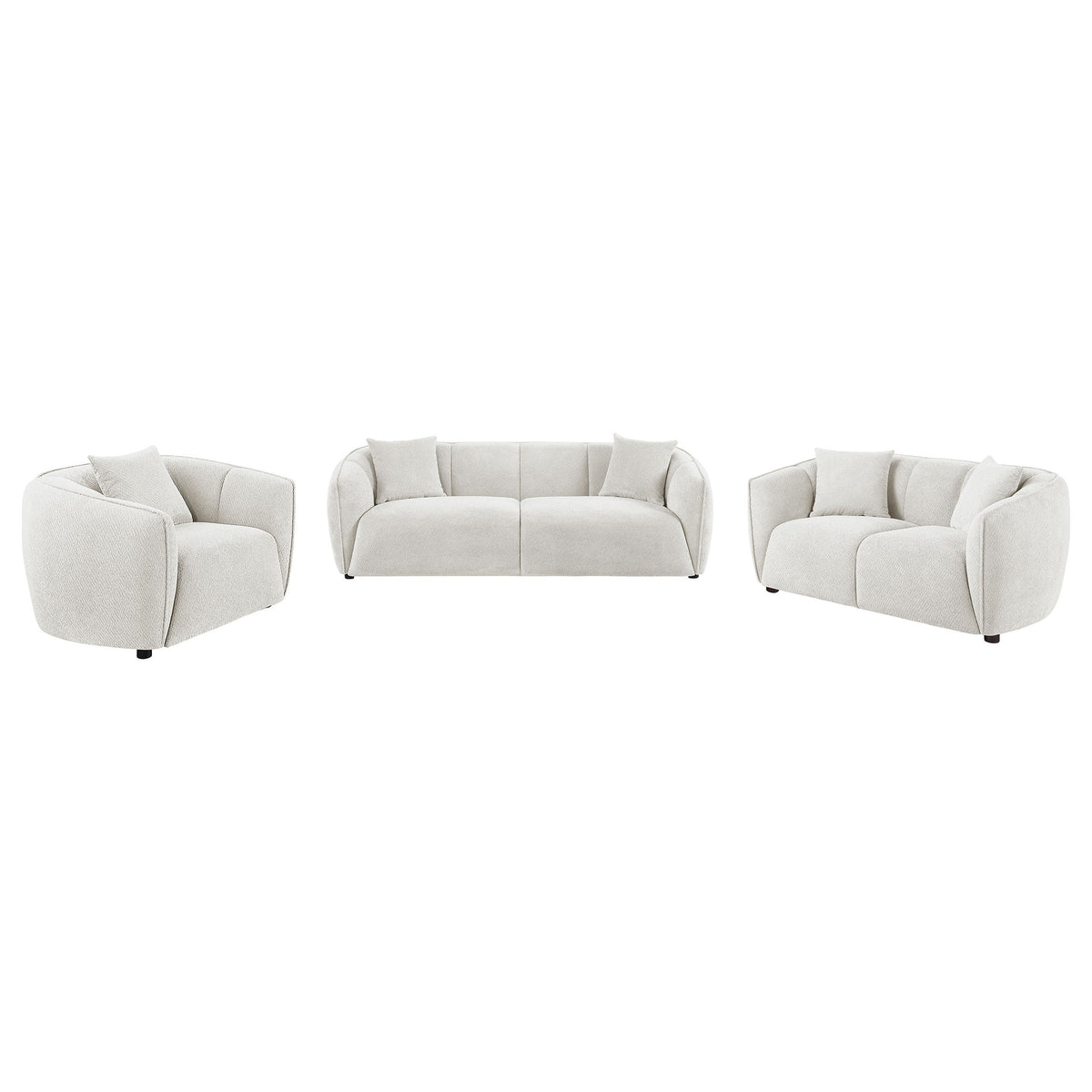 Aleisha 3-piece Fabric Upholstered Sofa Set Sand