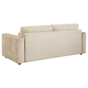 Amador 3-piece Chenille Upholstered Track Arm Sofa Set Camel