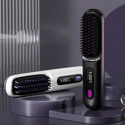 🔥Summer Hot Sale 49% Off🔥Wireless Ceramic Heating Hair Straightening Comb