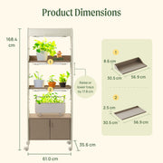 4 Tier Grow Light Garden with Storage
